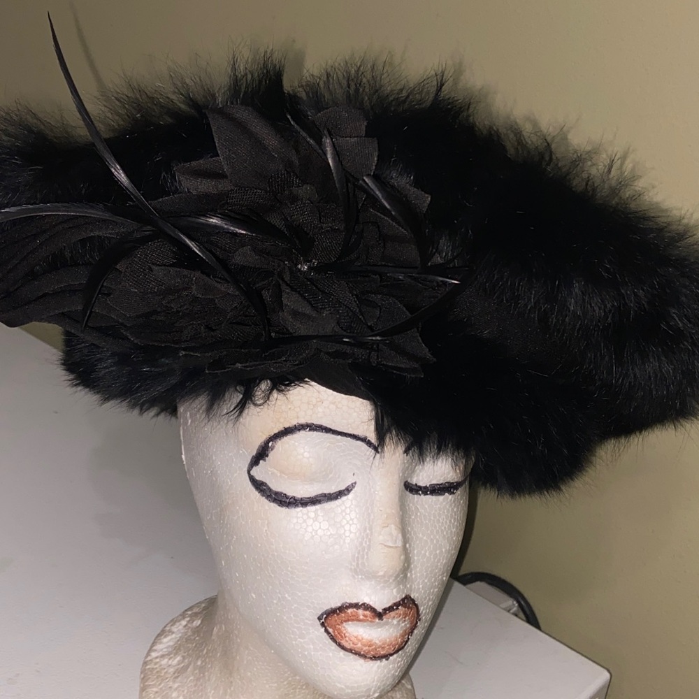 Beautiful Black Dress Hat / Church Hat by ML Studio